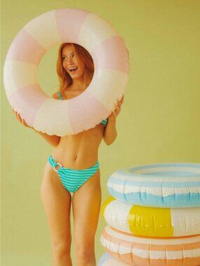 NWT Dippin' Daisy's Solar Floatie + Dive In Super Cheeky Terry Bikini Set Small